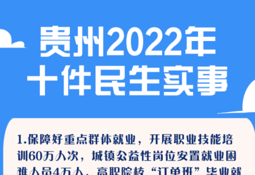 2022年贵州“十件民生实事”出炉